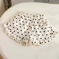 thumbnail image 1 of Girl's Summer Cute Shorts Ruffle Hem Casual Polka Dot Print Elastic Waist Shorts, 1 of 3