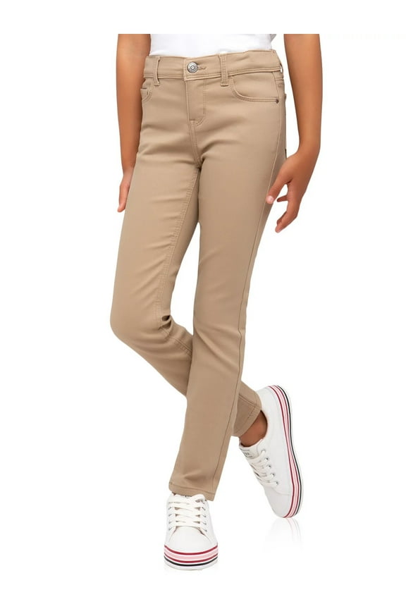Girl's Super Stretch Pencil Skinny Uniform Pants (4-20)