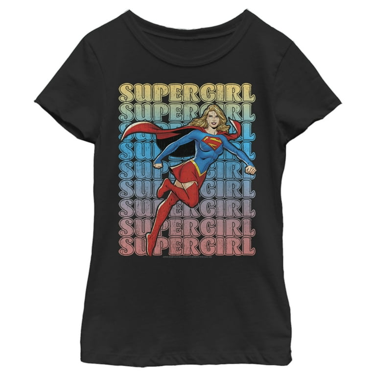 Girl in sales superman shirt