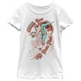 thumbnail image 1 of Girl's Superman Valentine's Day Sweep You Off Your Feet  Graphic Tee White Large, 1 of 4