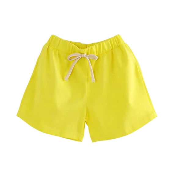 Girl’s Sweat Shorts Summer Elastic Waist Sports Shorts Loose Knee Length Casual Running Workout Bottoms 2-18 Years