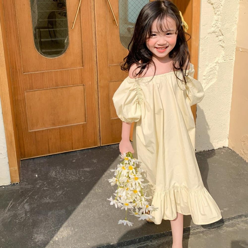 Girl's Sweet Ruffle Dresses Kids One Piece Sundress for Casual School 2-7  Years Old - Walmart.com