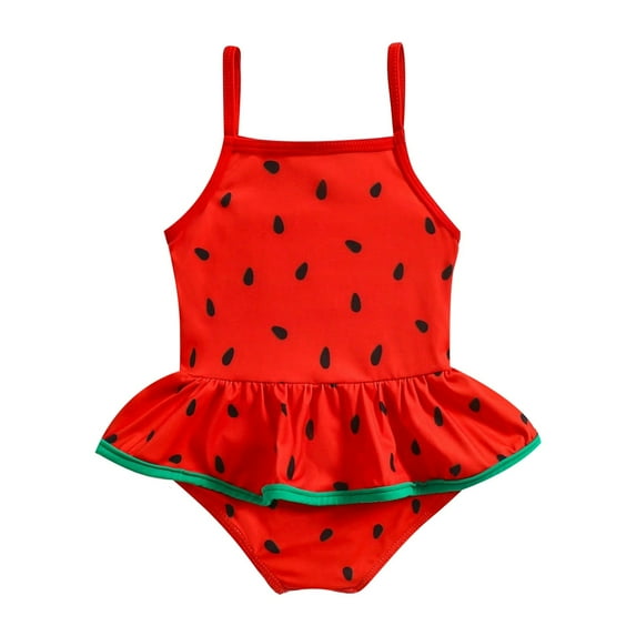 Girl's Swimsuits Cute Watermelon Print Summer Comfortable Bathing Suit