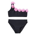 thumbnail image 1 of Girl's Swimsuits Off Shoulder Bikini Floral Lace Trim Two Piece Pool Party Summer Swimming Suit, 1 of 9