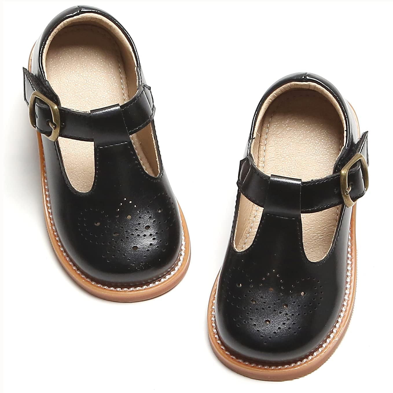 Girl's TStrap School Uniform Dress Shoe Mary Jane Flat