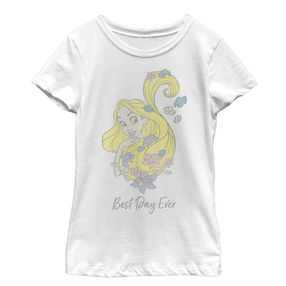Girl's Tangled Best Day Ever  Graphic Tee White X Large