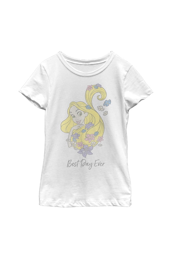 Girl's Tangled Best Day Ever Graphic Tee White X Large