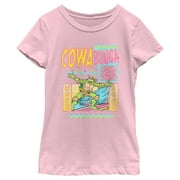 Girls Teenage Mutant Ninja Turtles Distressed Wave Zone Michelangelo Graphic Tee Light Pink Small