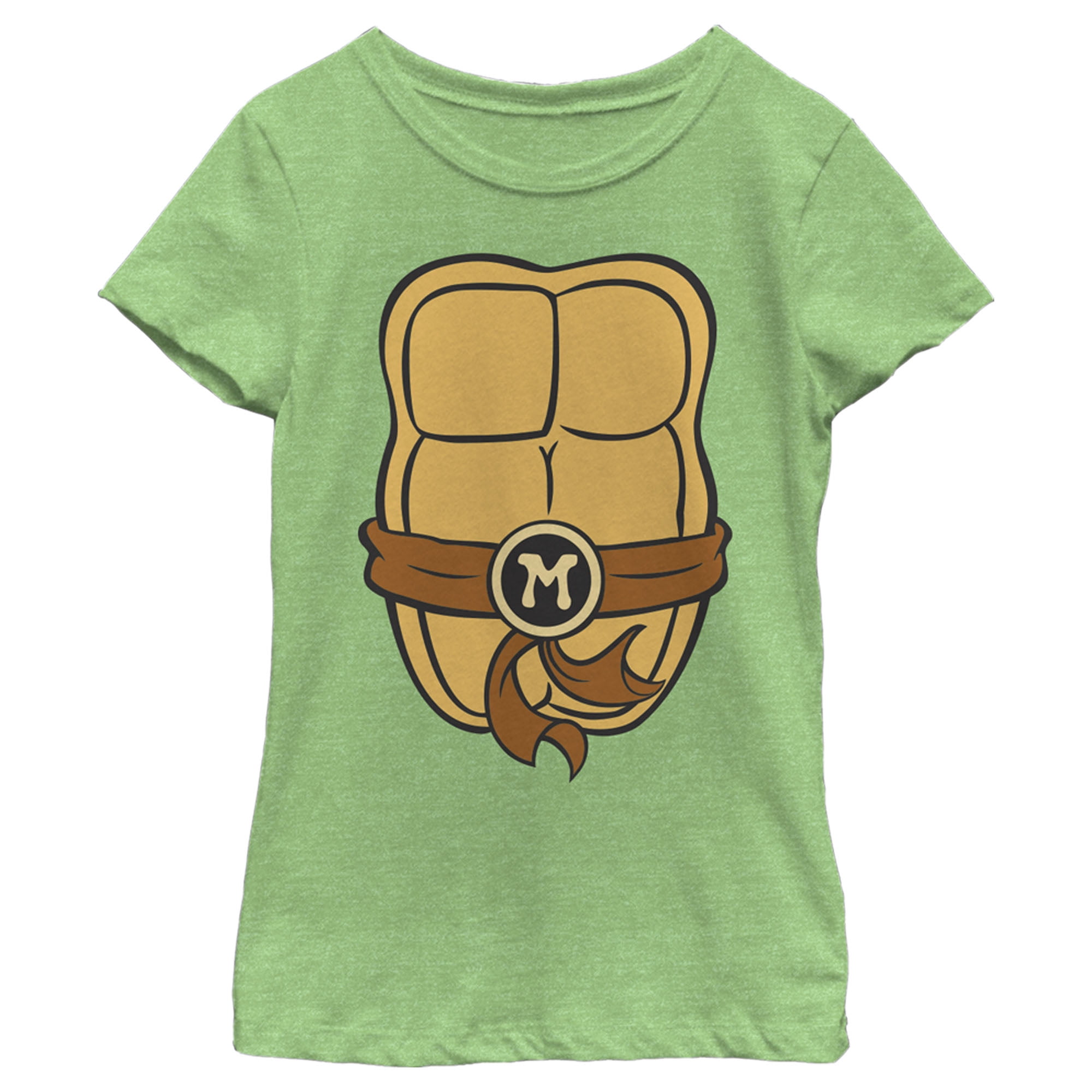 TMNT Michelangelo Face Tee Shirt Green Cotton Orange Mask Graphic Teenage Mutant Ninja Turtles Vintage 2000s T Shirt Adult M Size