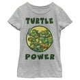 thumbnail image 1 of Girl's Teenage Mutant Ninja Turtles Turtle Power Circle  Graphic Tee Athletic Heather Medium, 1 of 5
