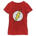 thumbnail image 1 of Girl's The Flash Classic Logo  Graphic Tee Red Large, 1 of 4