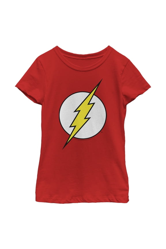 Girl's The Flash Classic Logo Graphic Tee Red X Small