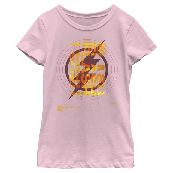 Girl's The Flash File Logo Graphic Tee Light Pink X Small
