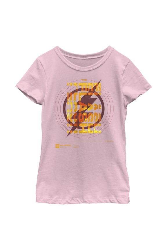 Girl's The Flash File Logo Graphic Tee Light Pink X Small