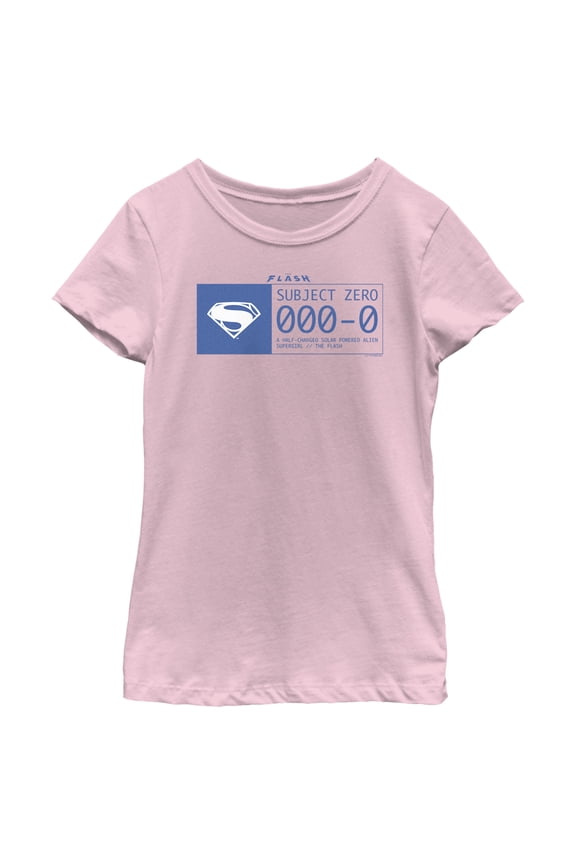 Girl's The Flash Supergirl Subject Zero Blue Graphic Tee Light Pink Medium