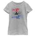 thumbnail image 1 of Girl's The Flash Superheroes Silhouettes  Graphic Tee Athletic Heather Medium, 1 of 5