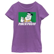 Girls The Flintstones Fred Pinch Proof Graphic Tee Purple Berry X Large