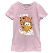 Girl's The Garfield Movie Cutest Kitty Ever Graphic Tee Light Pink Large