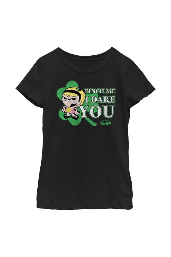 Girl's The Grim Adventures of Billy & Mandy Pinch Me I Dare You  Graphic Tee Black Medium