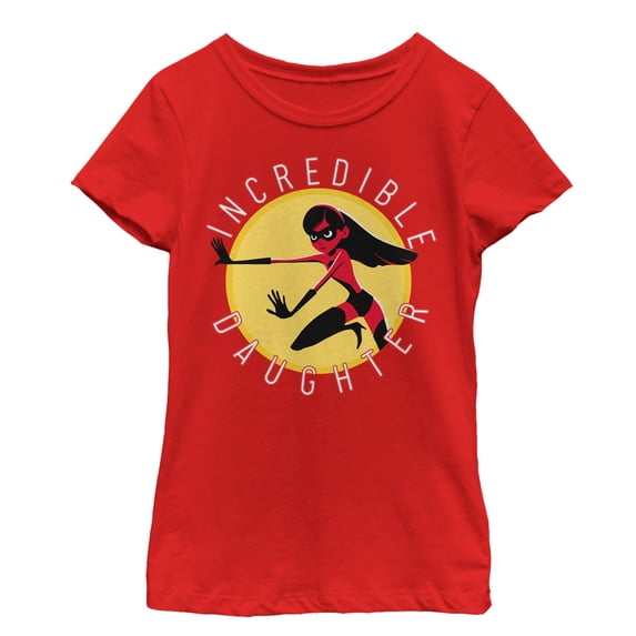 Girl's The Incredibles 2 Violet Incredible Daughter Circle Graphic Tee Red Large