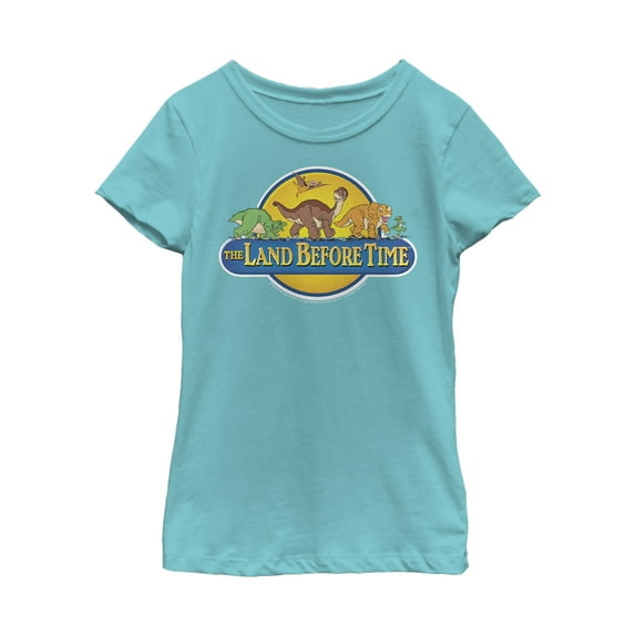 Girl's The Land Before Time Character Title Graphic Tee Tahiti Blue Small
