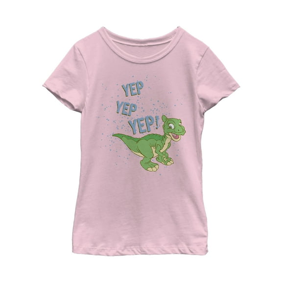 Girl's The Land Before Time Ducky Yep Yep Yep  Graphic Tee Light Pink Small