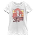 thumbnail image 1 of Girl's The Little Mermaid 70s Retro Ariel Graphic Tee White X Small, 1 of 4