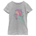 thumbnail image 1 of Girl's The Little Mermaid Ariel and Friends Graphic Tee Athletic Heather Large, 1 of 5