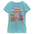 thumbnail image 1 of Girl's The Muppets Boxed Characters  Graphic Tee Tahiti Blue Large, 1 of 4