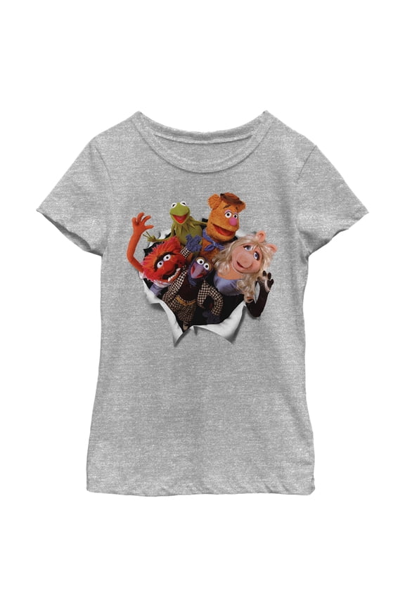 Girl's The Muppets Breakout  Graphic Tee Athletic Heather Medium