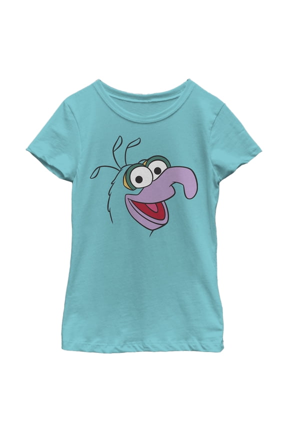 Girl's The Muppets Gonzo Face Graphic Tee Tahiti Blue Small