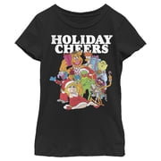 Girl's The Muppets Holiday Cheers Graphic Tee Black Large