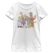 Girls The Muppets The Gang Graphic Tee White Medium