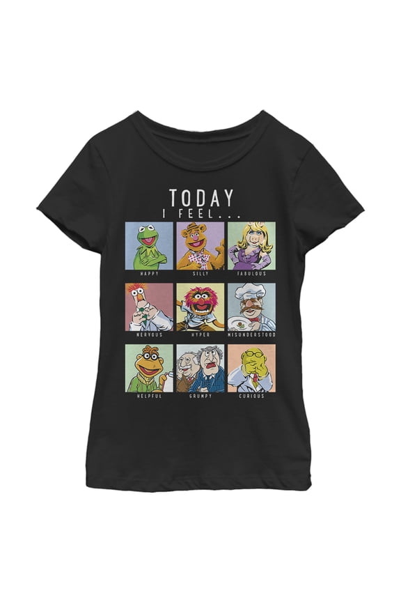 Girl's The Muppets Today I Feel… Graphic Tee Black X Large