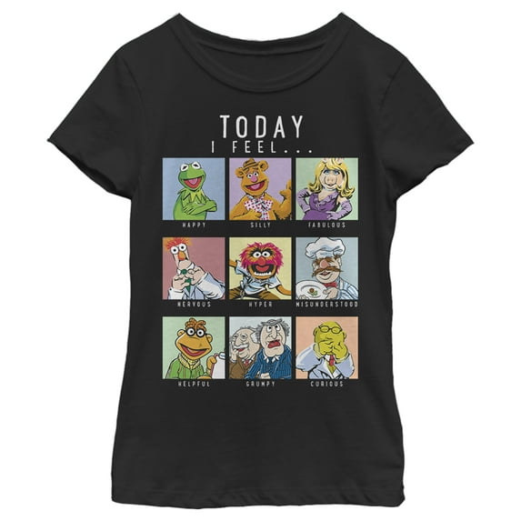 Girl's The Muppets Today I Feel… Graphic Tee Black X Small