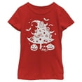 thumbnail image 1 of Girl's The Nightmare Before Christmas Character Christmas Tree  Graphic Tee Red Small, 1 of 5