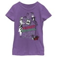 thumbnail image 1 of Girl's The Nightmare Before Christmas Fright Christmas Jack and Sally Graphic Tee Purple Berry Medium, 1 of 4