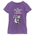 thumbnail image 1 of Girl's The Nightmare Before Christmas Jack Skellington Santa Hat Logo  Graphic Tee Purple Berry X Large, 1 of 4