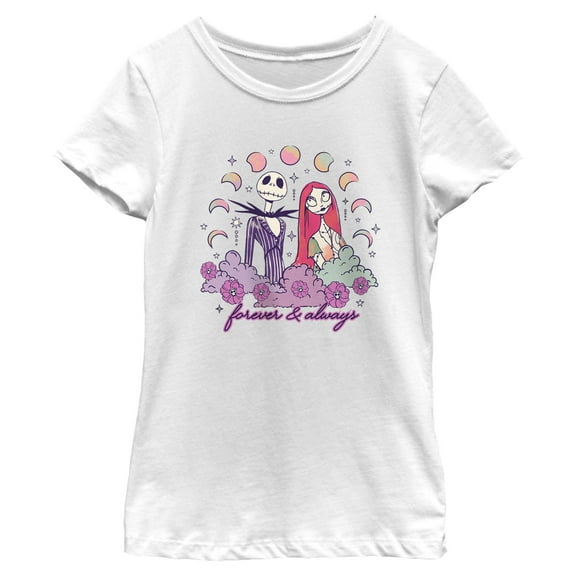 Girl's The Nightmare Before Christmas Jack and Sandy Forever & Always Graphic T-Shirt