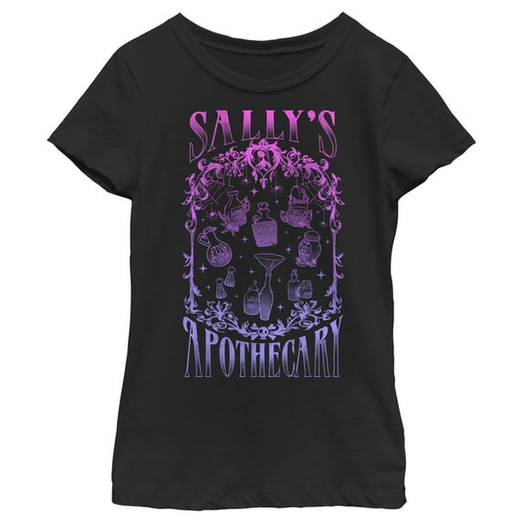 Girl's The Nightmare Before Christmas Sally's Apothecary Graphic Tee Black Large
