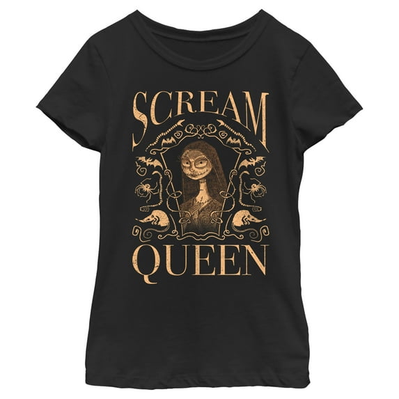 Girl's The Nightmare Before Christmas Sally the Scream Queen Graphic Tee Black X Small