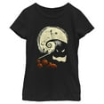 thumbnail image 1 of Girl's The Nightmare Before Christmas Spiral Hill Scene Graphic Tee Black Small, 1 of 4