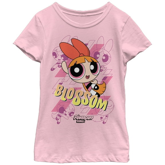 Girl's The Powerpuff Girls Blossom  Graphic Tee Light Pink Small