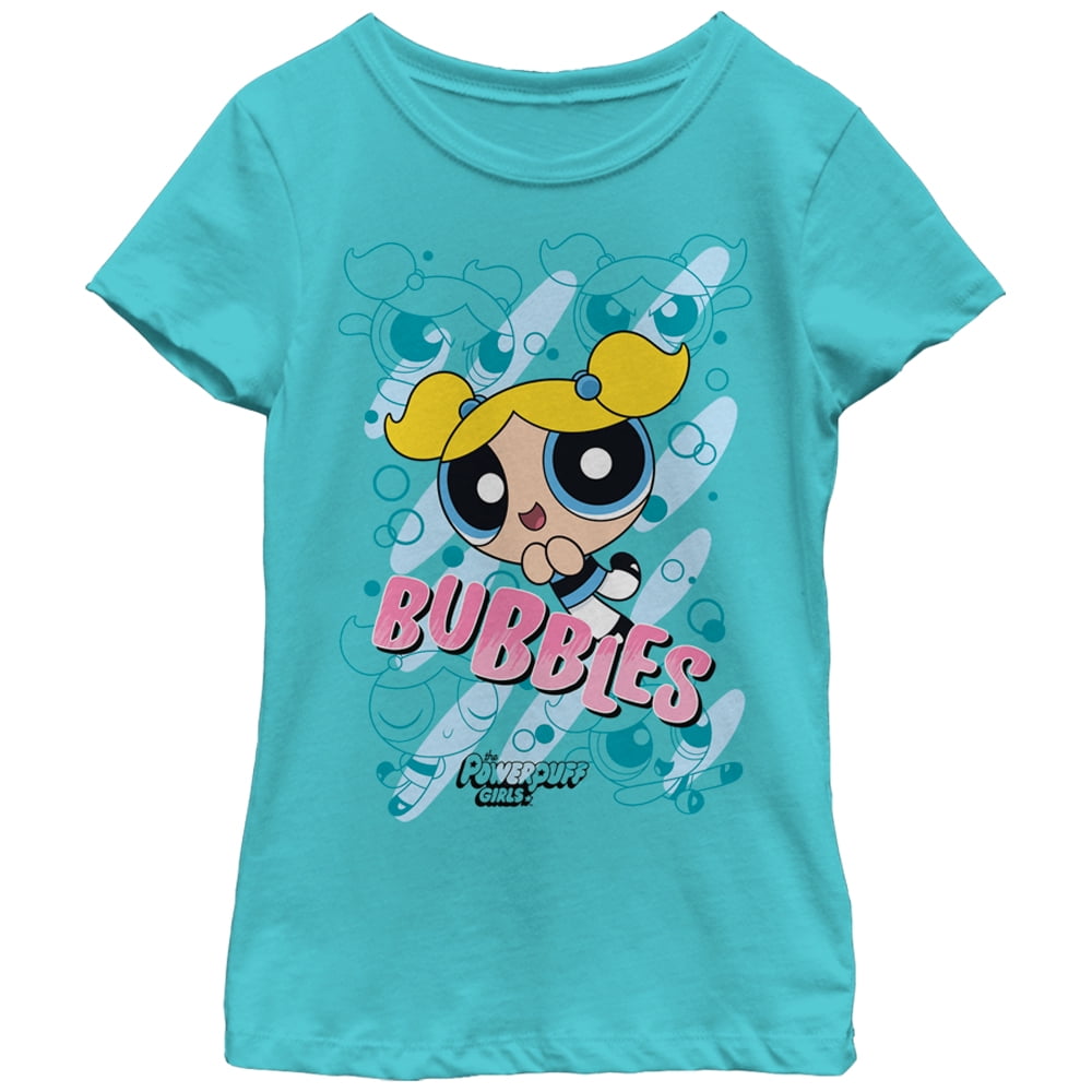 Powerpuff Girls Bubbles Graphic Tee in Tahiti Blue Honduras Ubuy