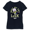 thumbnail image 1 of Girl's The Powerpuff Girls Make My Own Luck Graphic Tee Navy Blue Small, 1 of 4