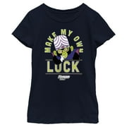 Girls The Powerpuff Girls Make My Own Luck Graphic Tee Navy Blue Small