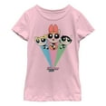 thumbnail image 1 of Girl's The Powerpuff Girls Rainbow Flight  Graphic Tee Light Pink X Small, 1 of 3