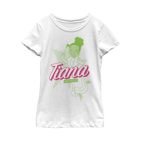 Girl's The Princess and the Frog Pop Art Graphic Tee White X Large
