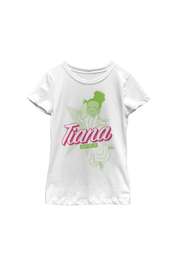 Girl's The Princess and the Frog Pop Art  Graphic Tee White X Small