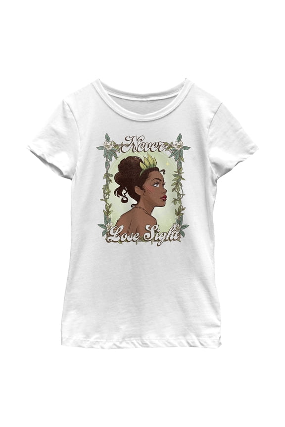 Girl's The Princess and the Frog Tiana Never Lose Sight Graphic Tee White Large